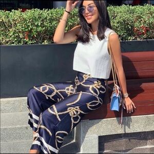 ZARA knot print culottes size small